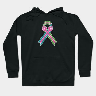 Metastatic Breast Cancer Fists Ribbon Hoodie